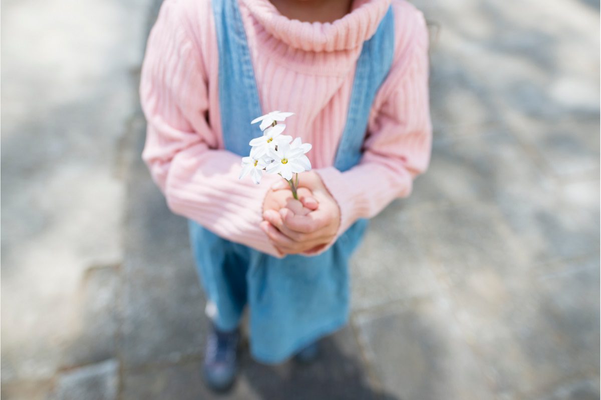 Girl with flower